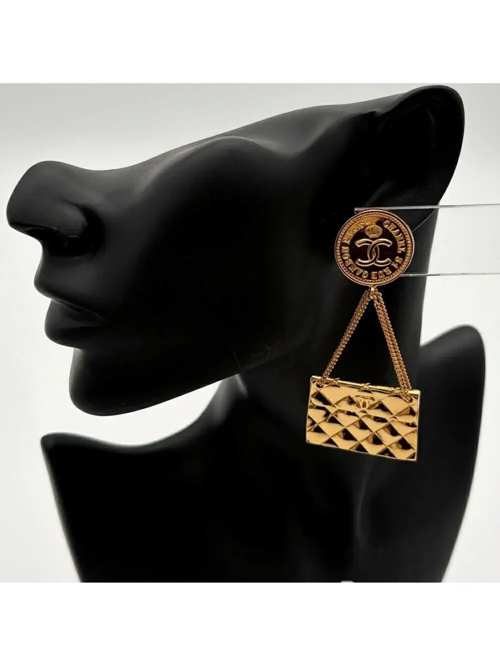 Chanel Cc Logo Clip-On Earrings Metal #357900C98B